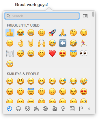 how to use the shortcut for emojis on mac