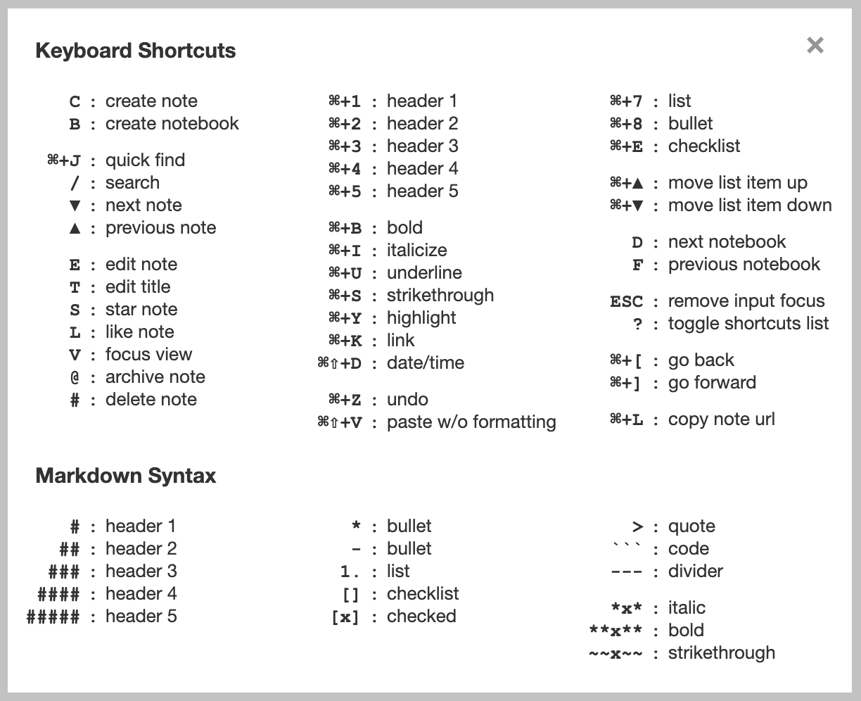 strikethrough evernote mac hotkey